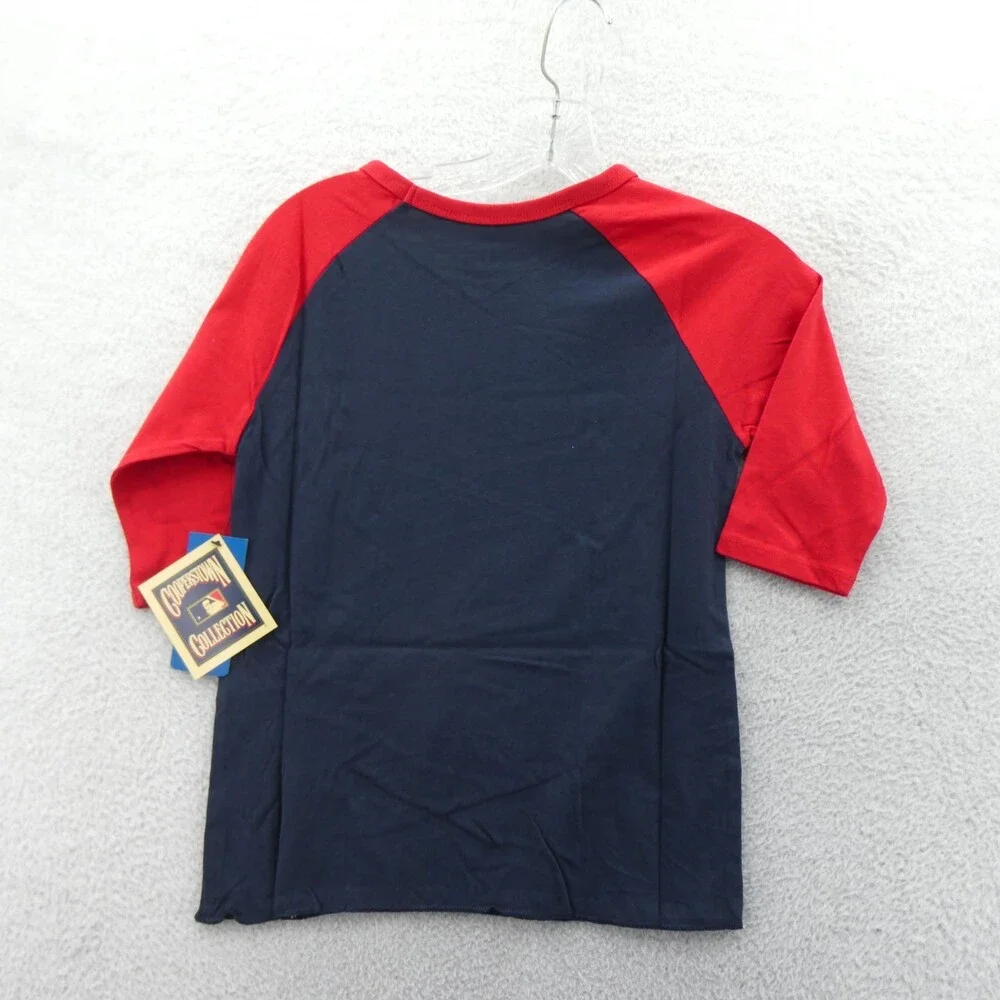 St‎ Louis Cardinals Shirt Boys Medium Blue '47 Brand 3/4 Sleeve Kids Youth New